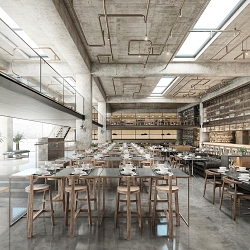 Design and 3D rendering of a restaurant in Hurghada
