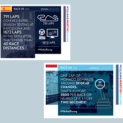 Williams Martini Racing Social Media Info-Graphics