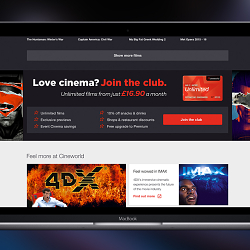Cineworld website redesign
