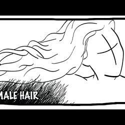 Scamping Female Hair