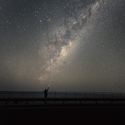 At night the stars come out