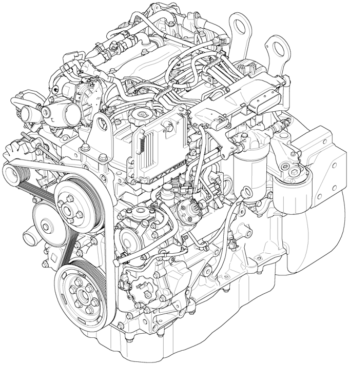 Product Illustration for Caterpillar C3.4B IOPU Diesel Engine. by Tom ...