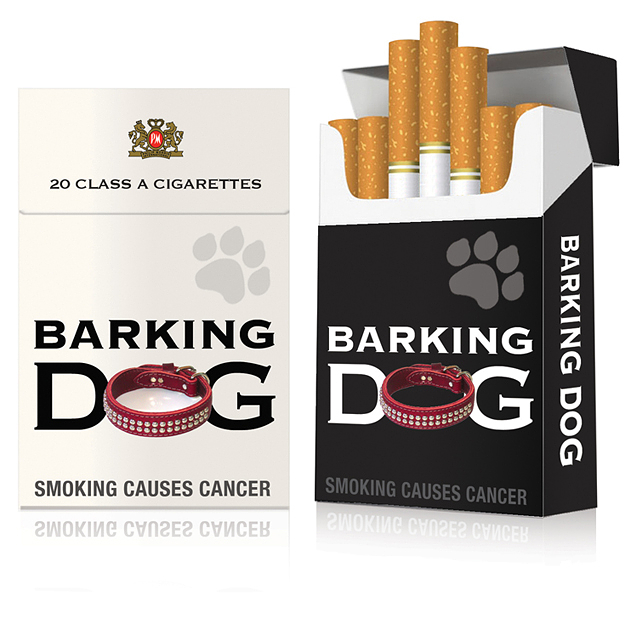 barking dog tobacco Rare WWII Era "Barking Dog" cardboard advertisement Barking Dog Cigarettes by Shane