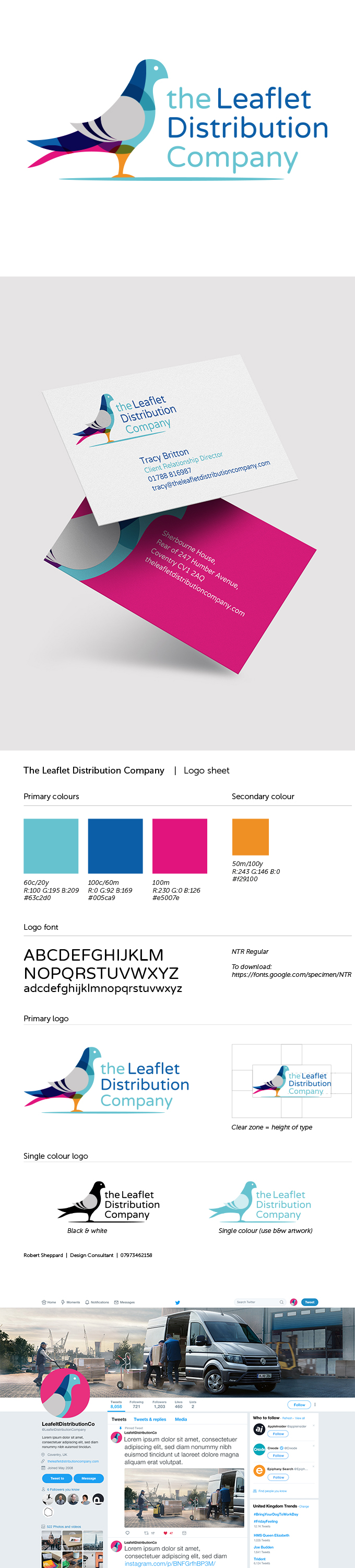 The Leaflet Distribution Co Brand Identity by Robert for The Leaflet