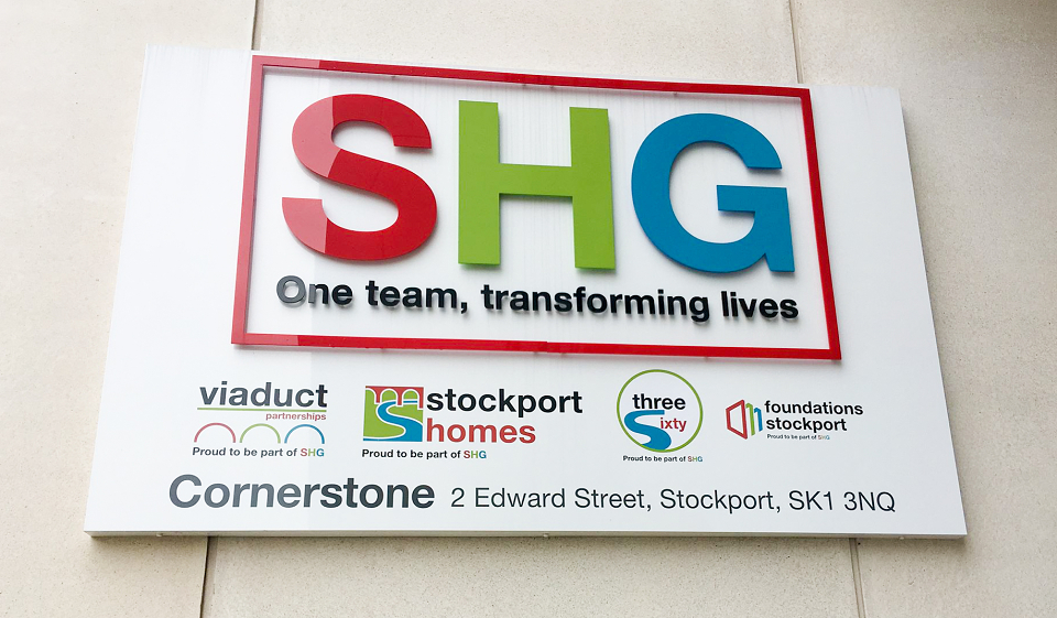 Stockport Homes Group branding by Anna Ablett for Stockport Homes Group