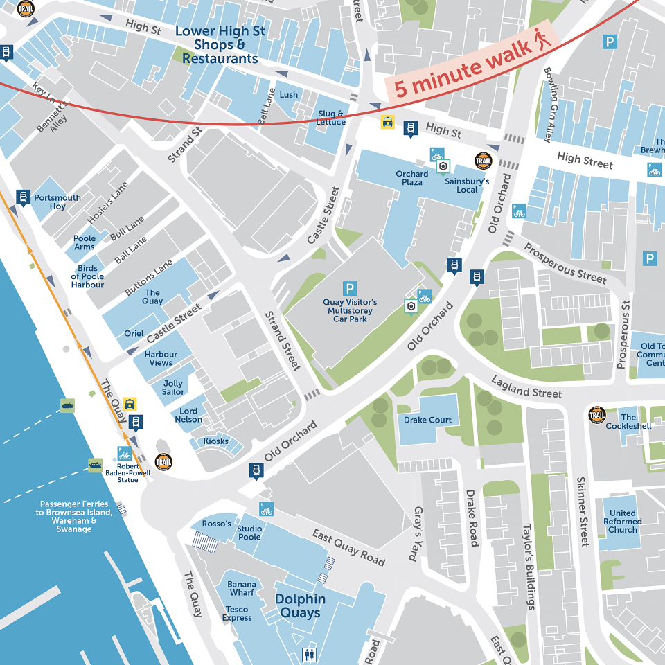 Poole town centre map