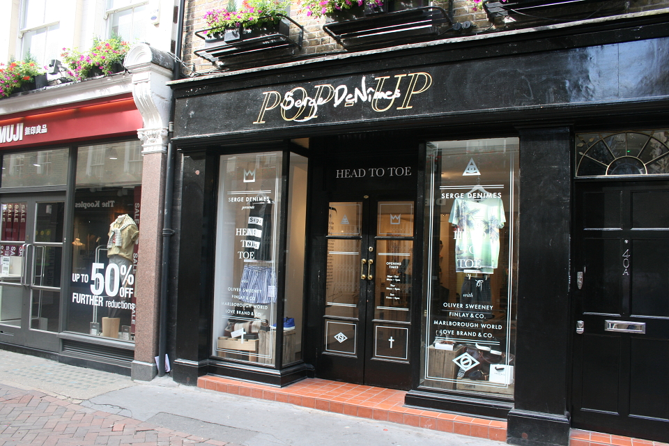 Serge Denimes Pop up shop by Dominic for Serge Denimes, Oliver Sweeney,  Finlay \u0026 Co. , Lovebrand \u0026 Co.
