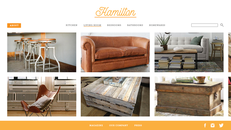 Hamilton furnitures by Andrea Dona for Hamilton furnitures