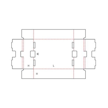 FEFCO 0435 flat die-line