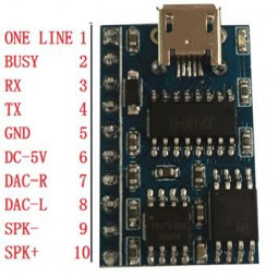 JQ8400FL-10P voice module serial port control USB direct copy 32M memory MP3//WAV