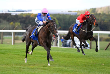 <p>SPANISH WALTZ winning by 2.5 lengths at Pontefract on 25/9/2025, only his 2nd start</p>