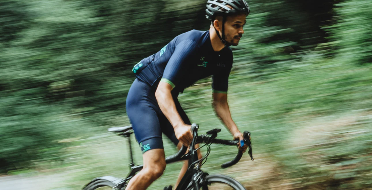 Le Col Cycling Club rider in motion