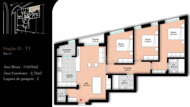 Apartamento T3 em Oliveira do Bairro - Foral Residence