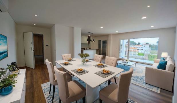 Apartamento T2 com Varanda e garagem. Novo, bem Situado