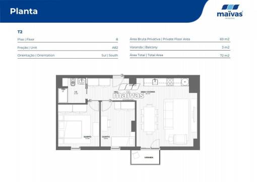 Apartamento T2 - Leça da Palmeira