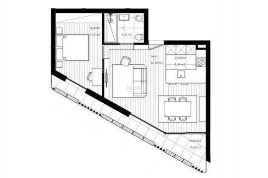 Apartamento T1 com varanda no coração de Leça da Palmeira