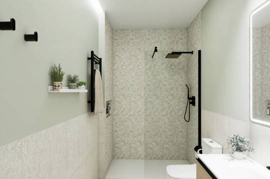 APARTAMENTO T1  com terraço novo, Situado no Bairro Novo, junto à praia