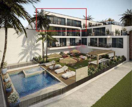 Apartamento T2 em construção com varanda e piscina comum em Bonfim, Porto