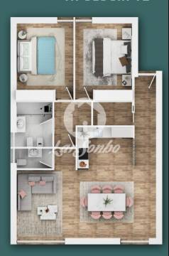 Apartamento T2 com jardim privado