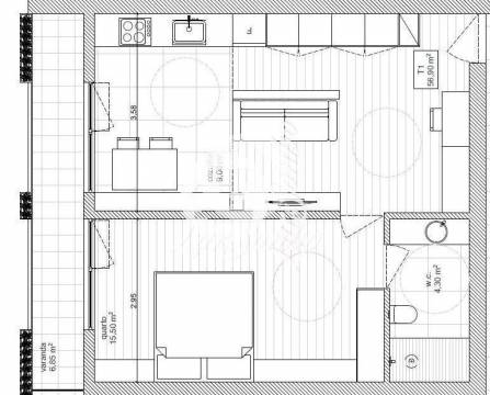 Apartamento T1  em Barcelos