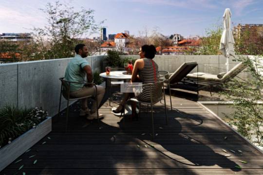 Apartamento T0 com terraço no centro de Matosinhos