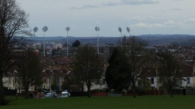 The lights at the cricket ground