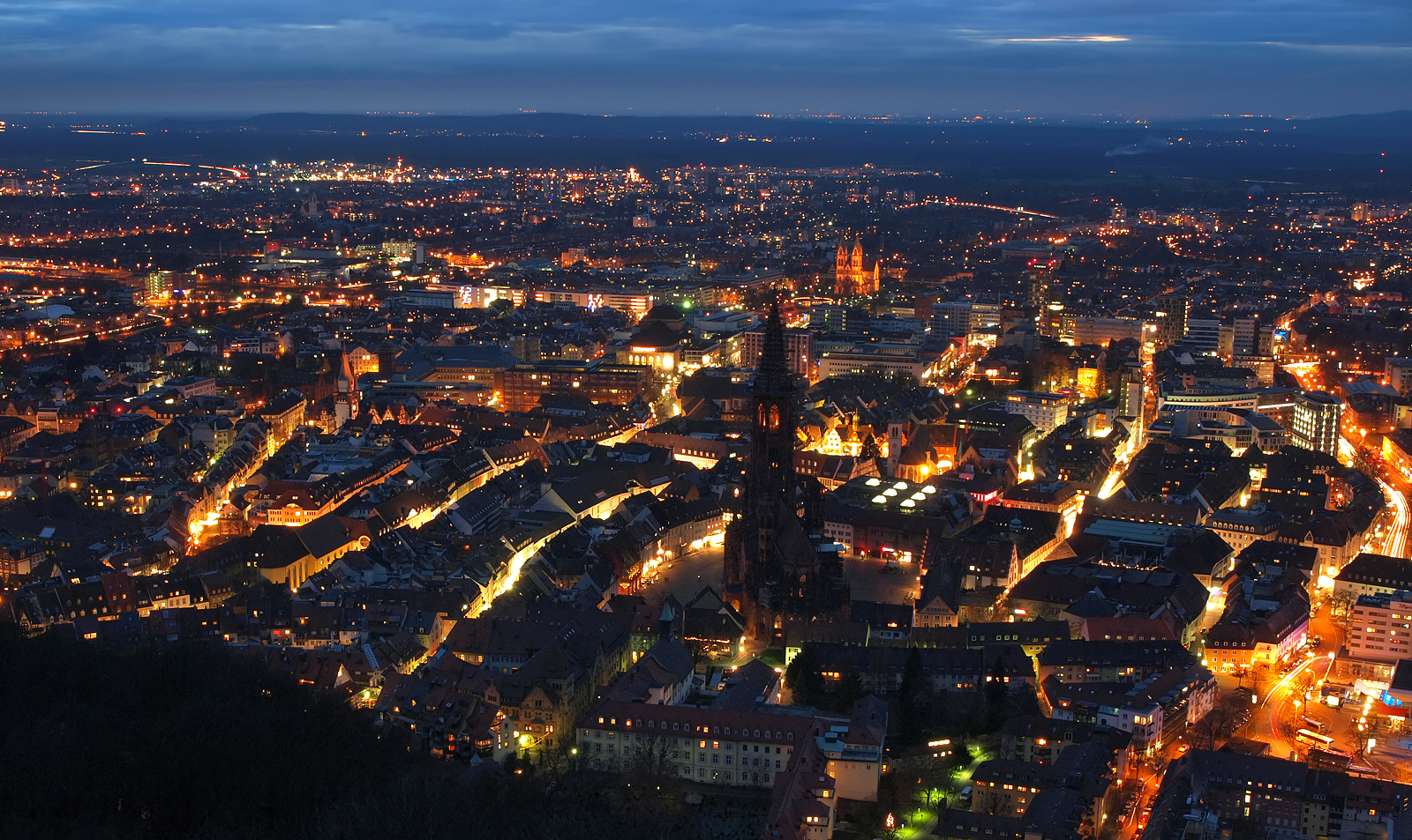 Freiburg at night