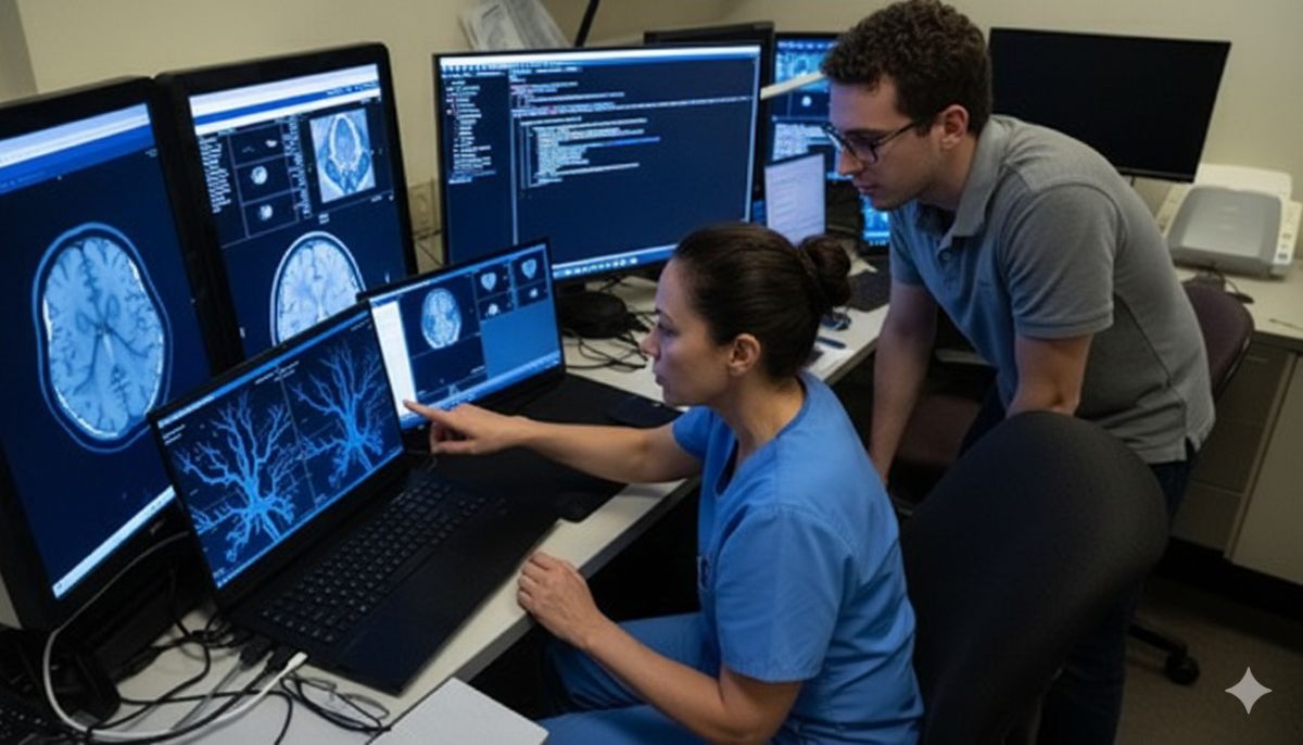 surgeons doing remote stroke surgery