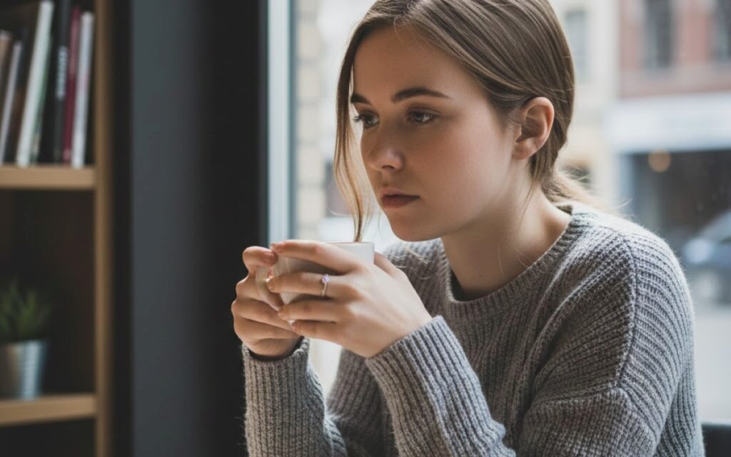 Autistic girl in a thoughtful everyday setting, reflecting inclusion and visibility in autism research