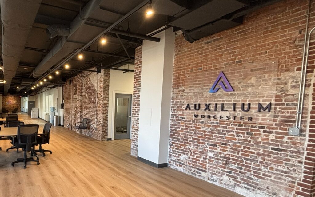 Auxilium and MBI life sciences accelerator program Worcester downtown office lab space