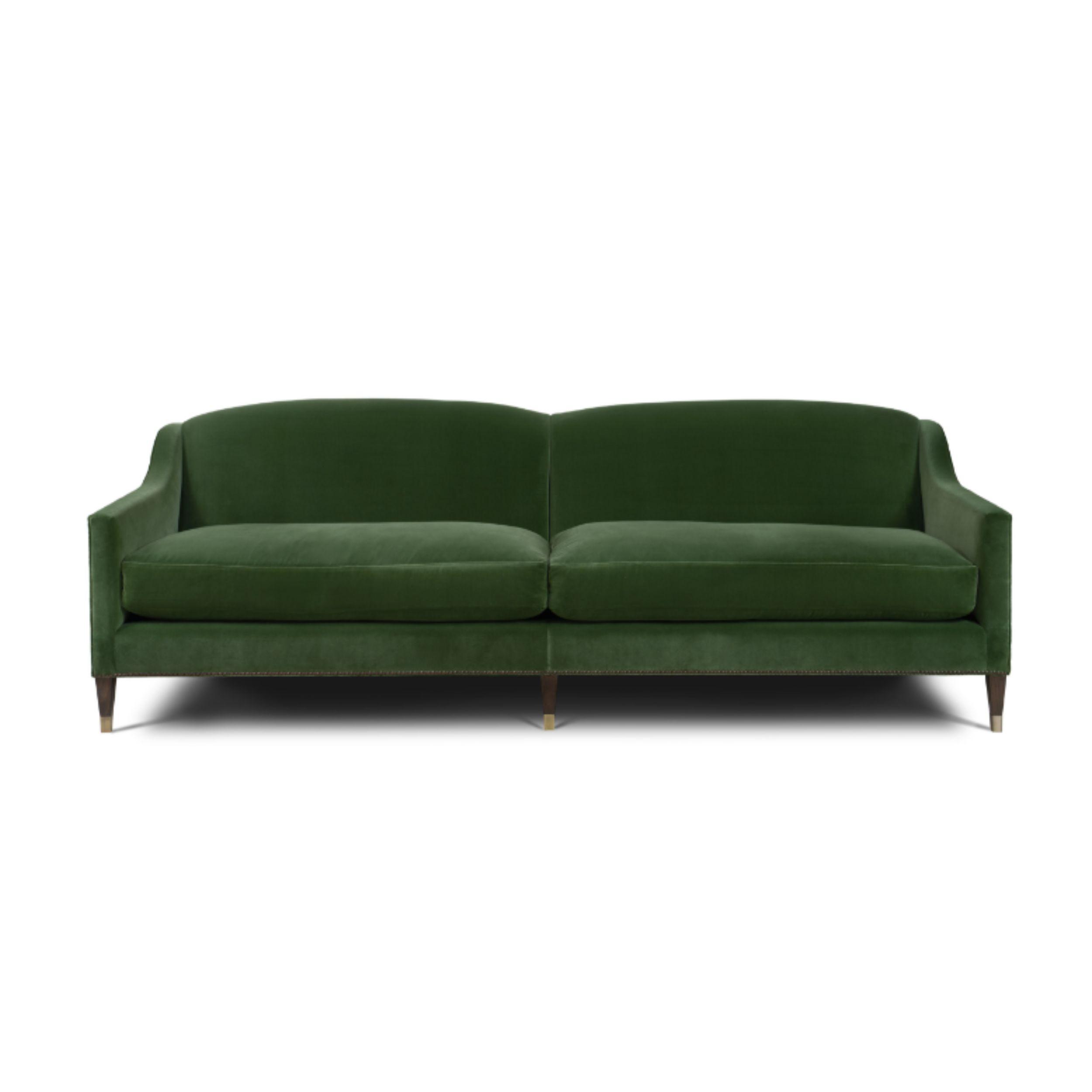 Alcott Sofa Forest Velvet Flat 2