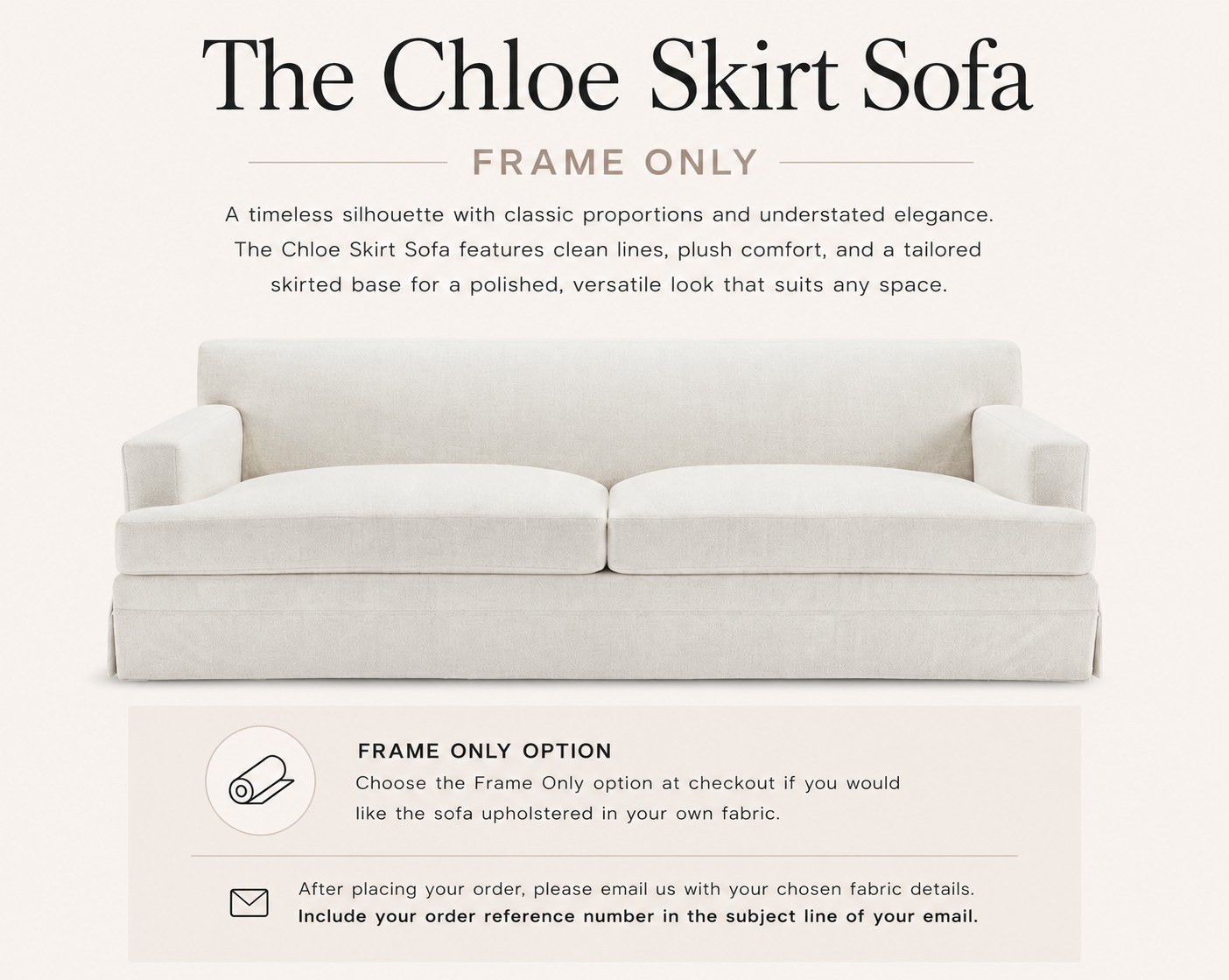 Chloe Skirt Sofa