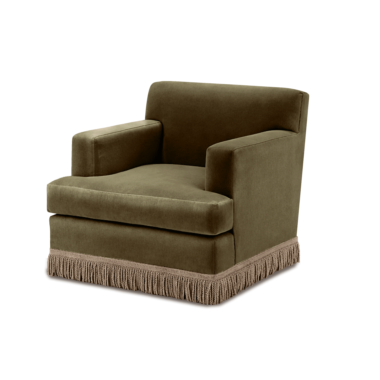 Chloe Armchair Fringe Hampstead Rowan Sable
