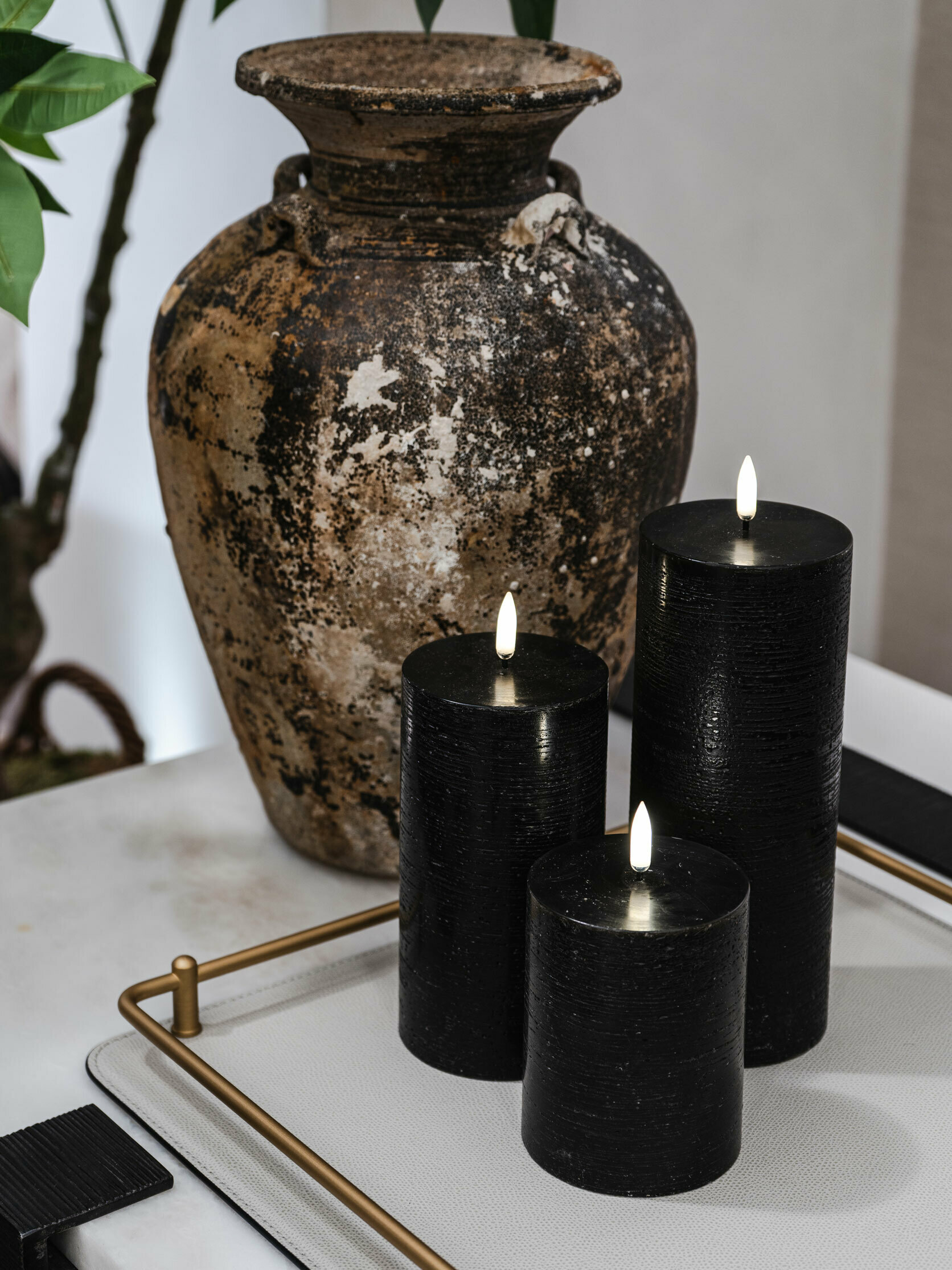 Black Led Candles Louise Bradley