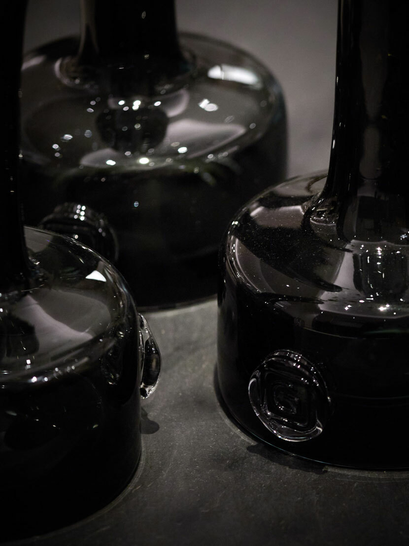 Tube Vase Small Grey Detail Louise Bradley