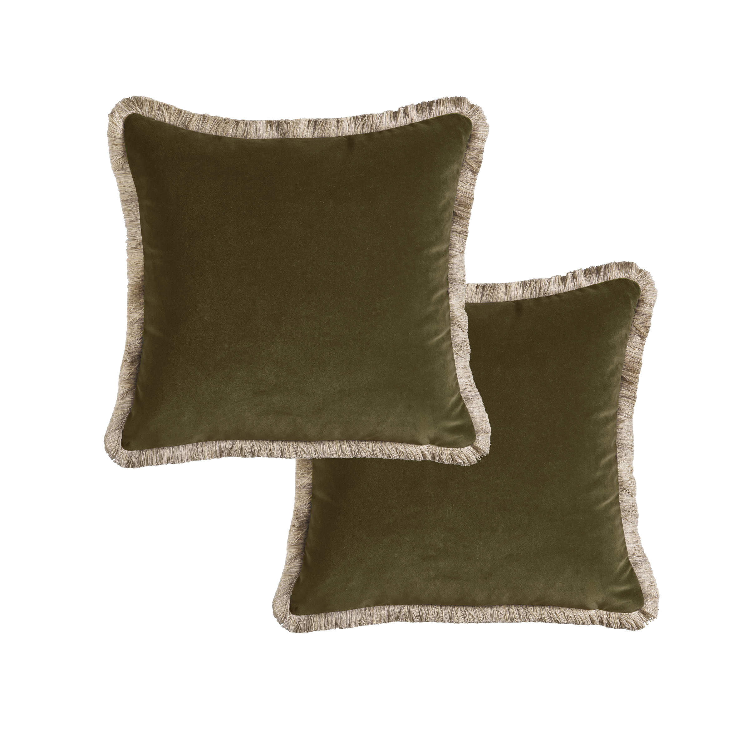 Odette Cushion Moss Front Back Louise Bradley