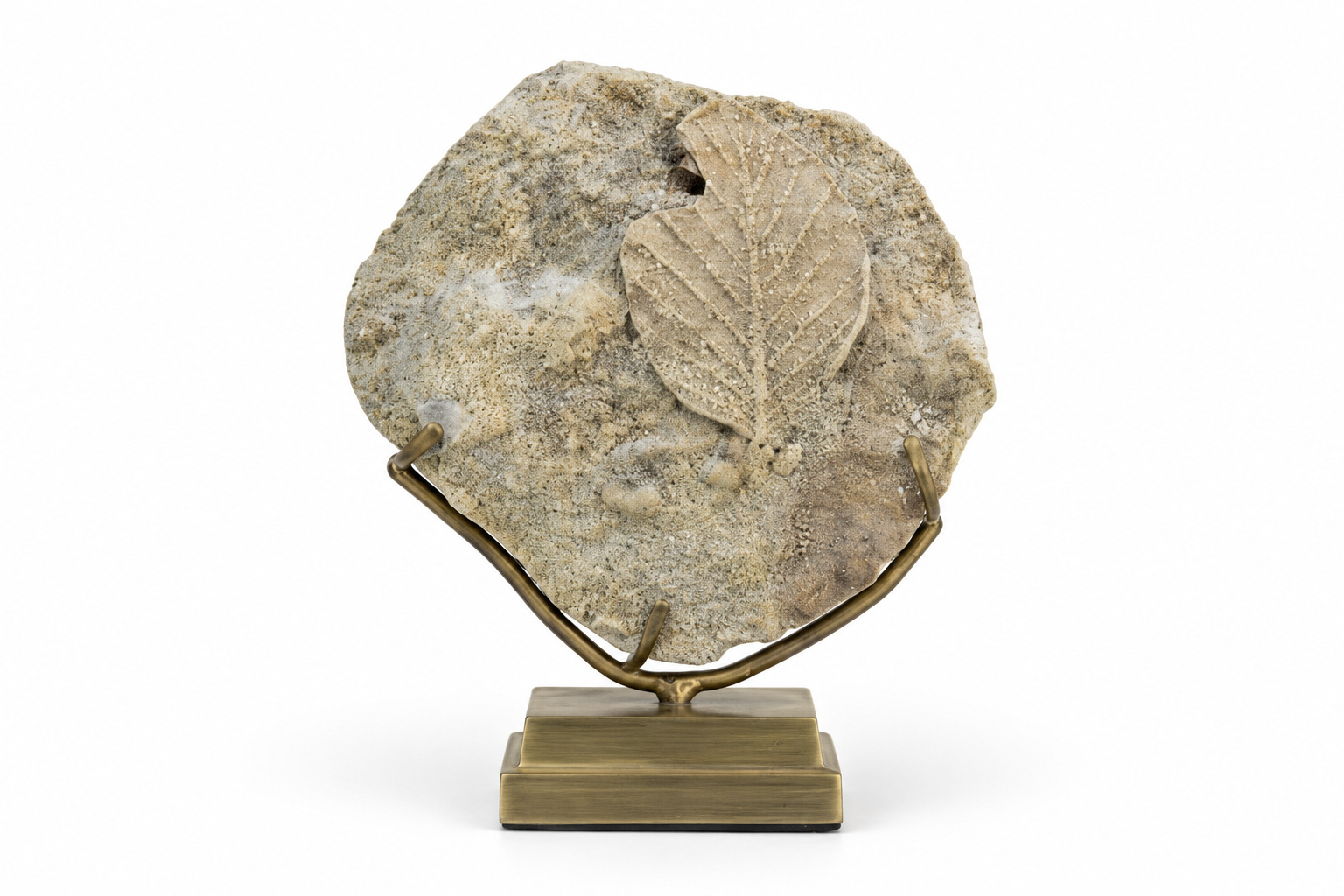 FOS305 STD001 Stone Picture of a Austria rivers on brass base