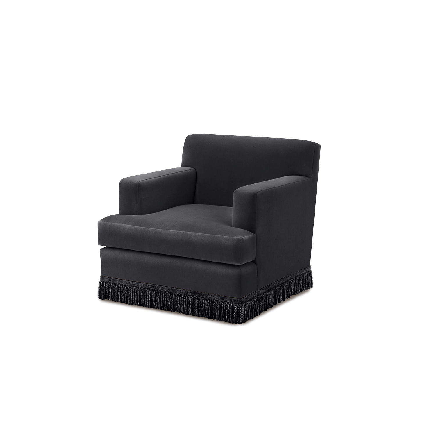 Chloe Armchair Fringe Hampstead Rowan Midnight Thumbnail