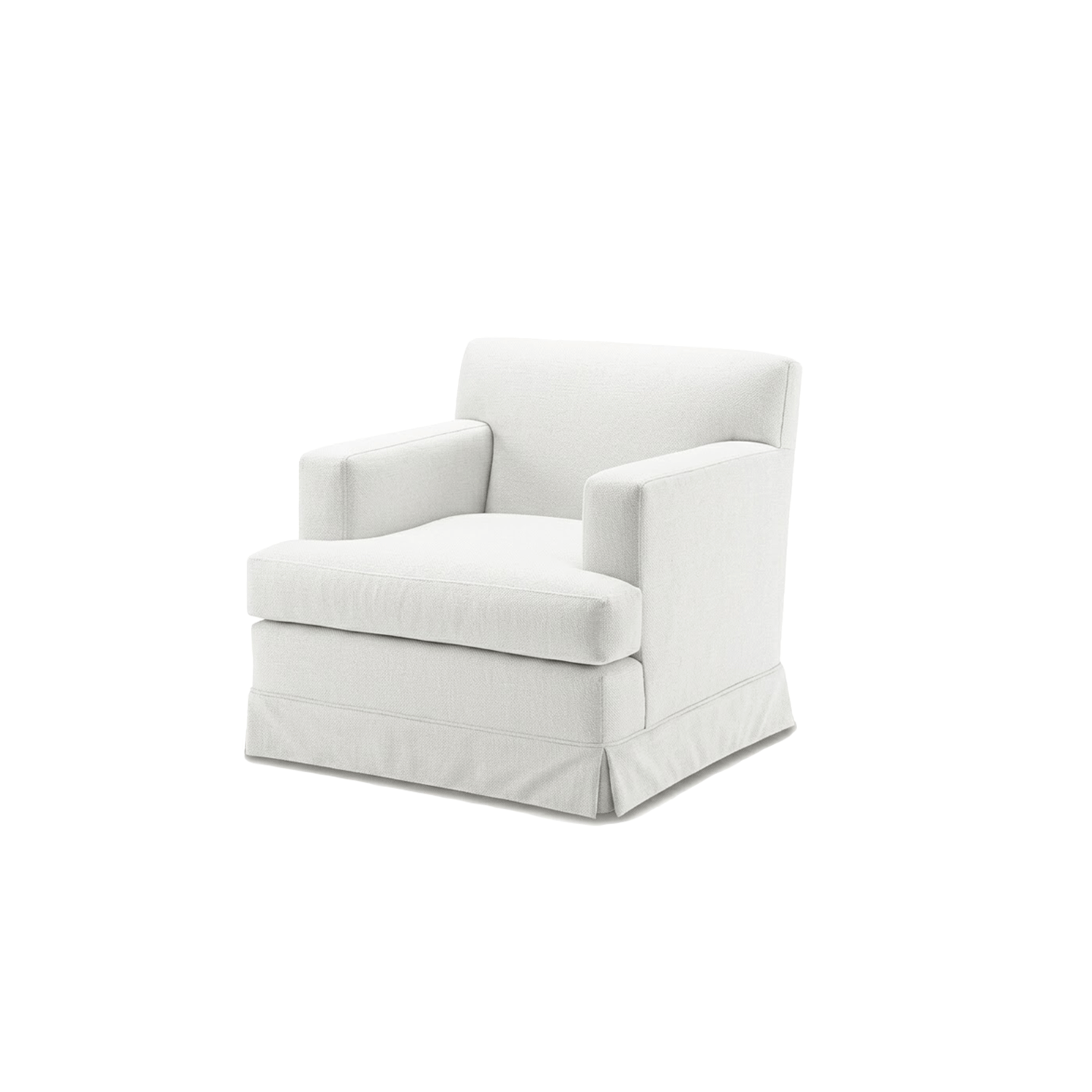 Chloe Armchair Skirt Serpentine Lacu Alabaster Thumbnail