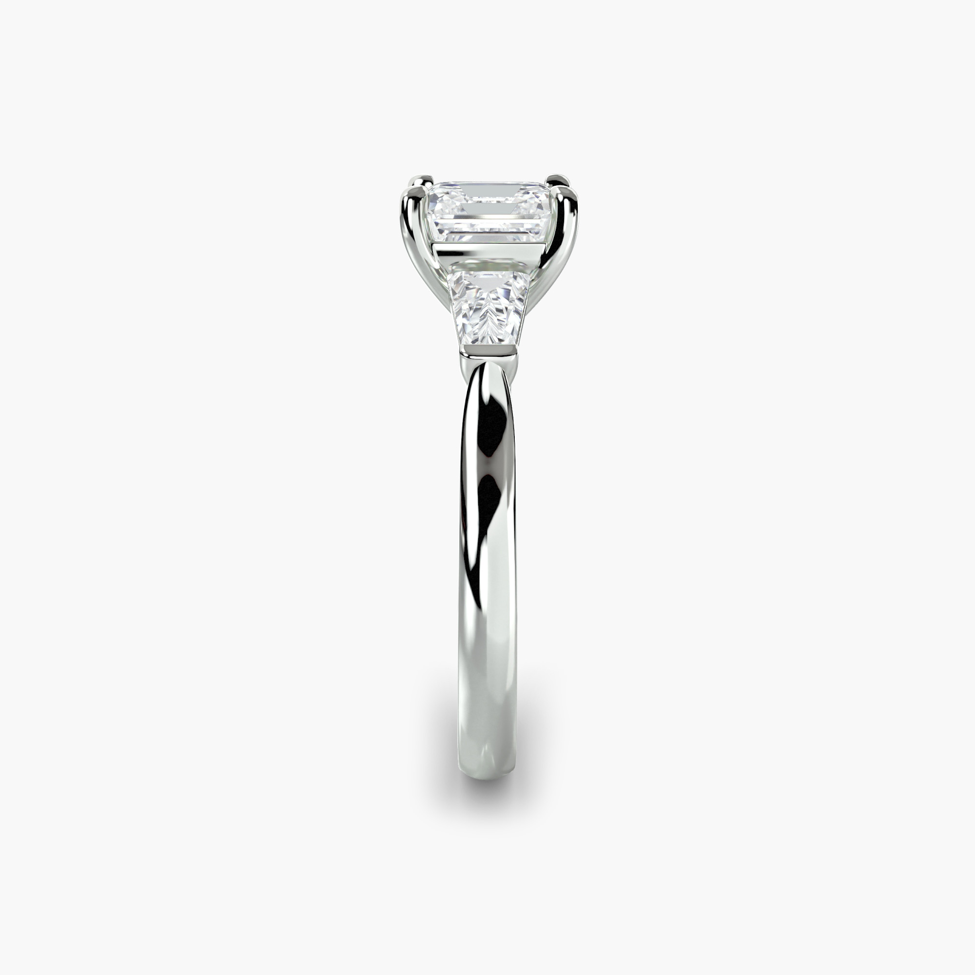 Three-Stone Ring (Baguette Side Stones) — görsel 2