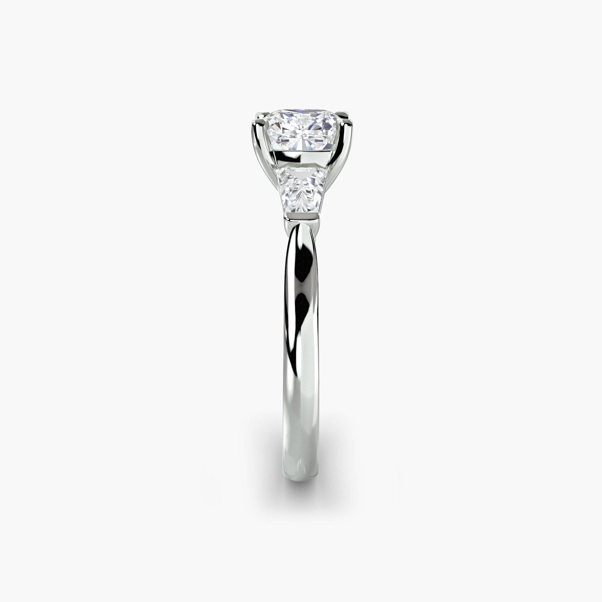 Three-Stone Ring (Baguette Side Stones) — görsel 2