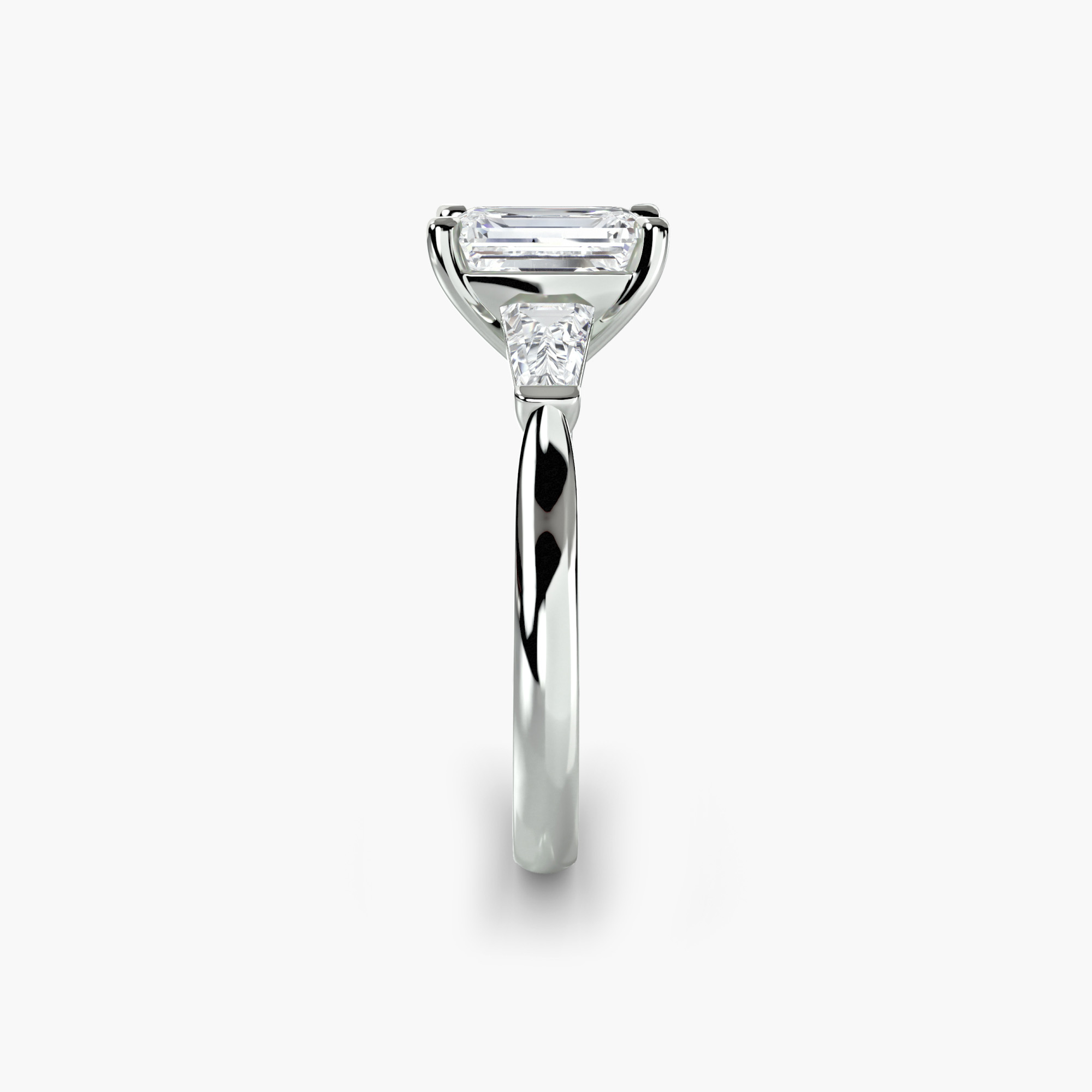 Three-Stone Ring (Baguette Side Stones) — görsel 2
