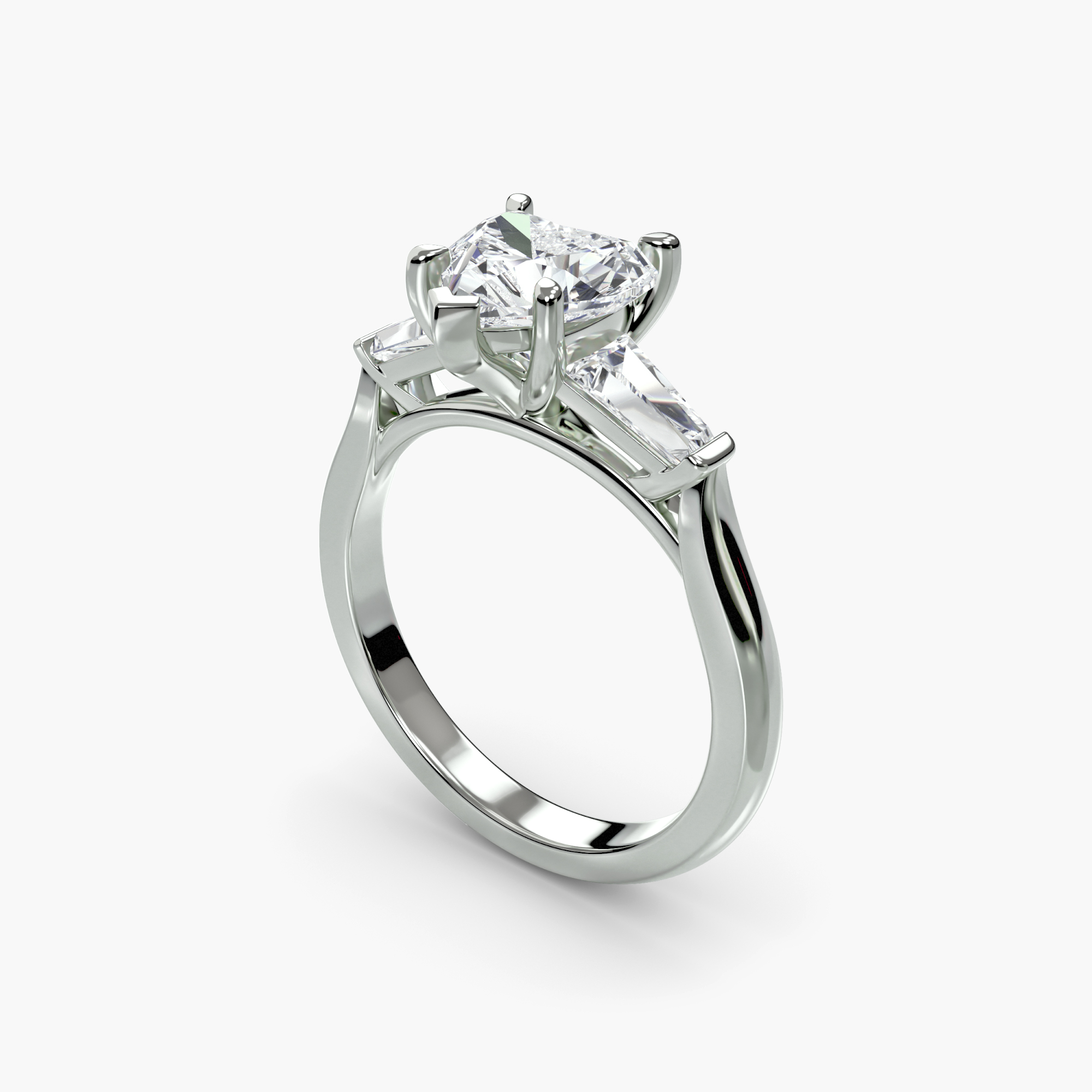 Three-Stone Ring (Baguette Side Stones) — görsel 4