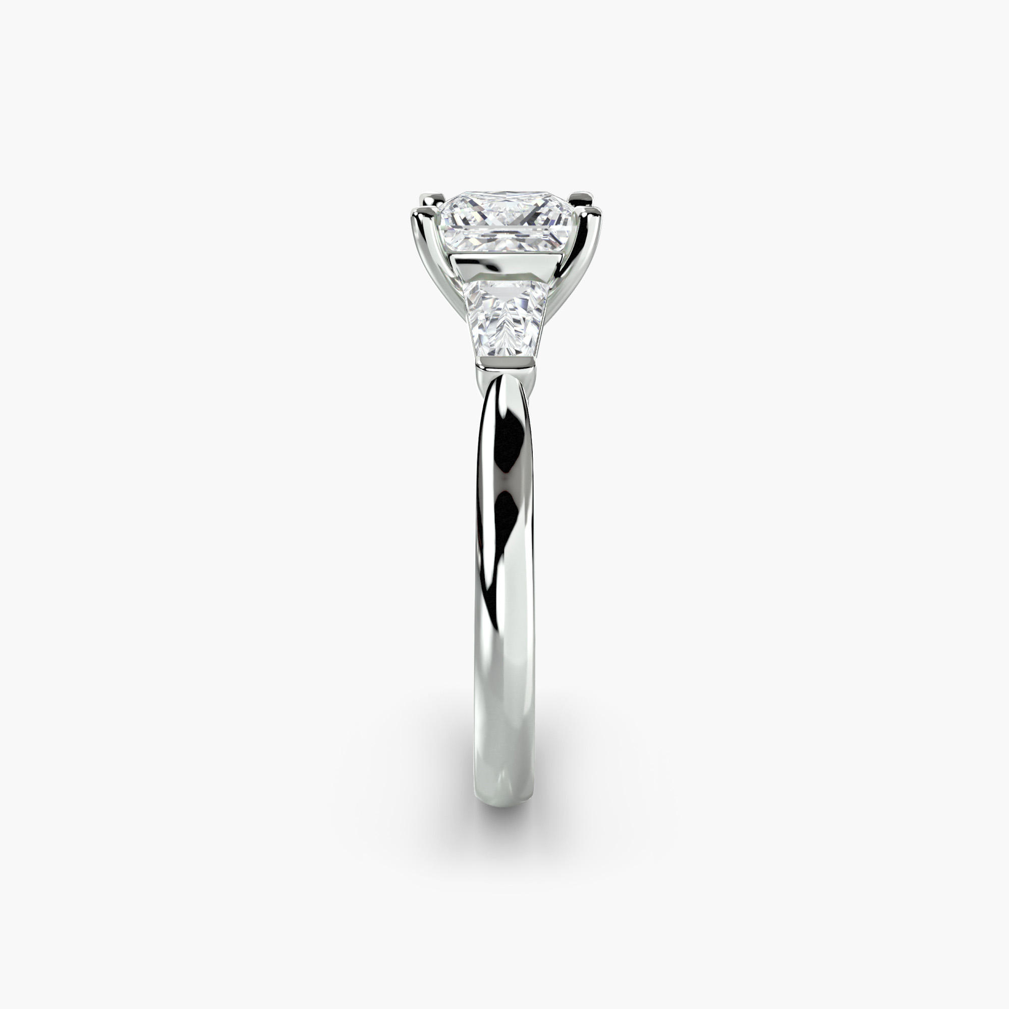 Three-Stone Ring (Baguette Side Stones) — görsel 2