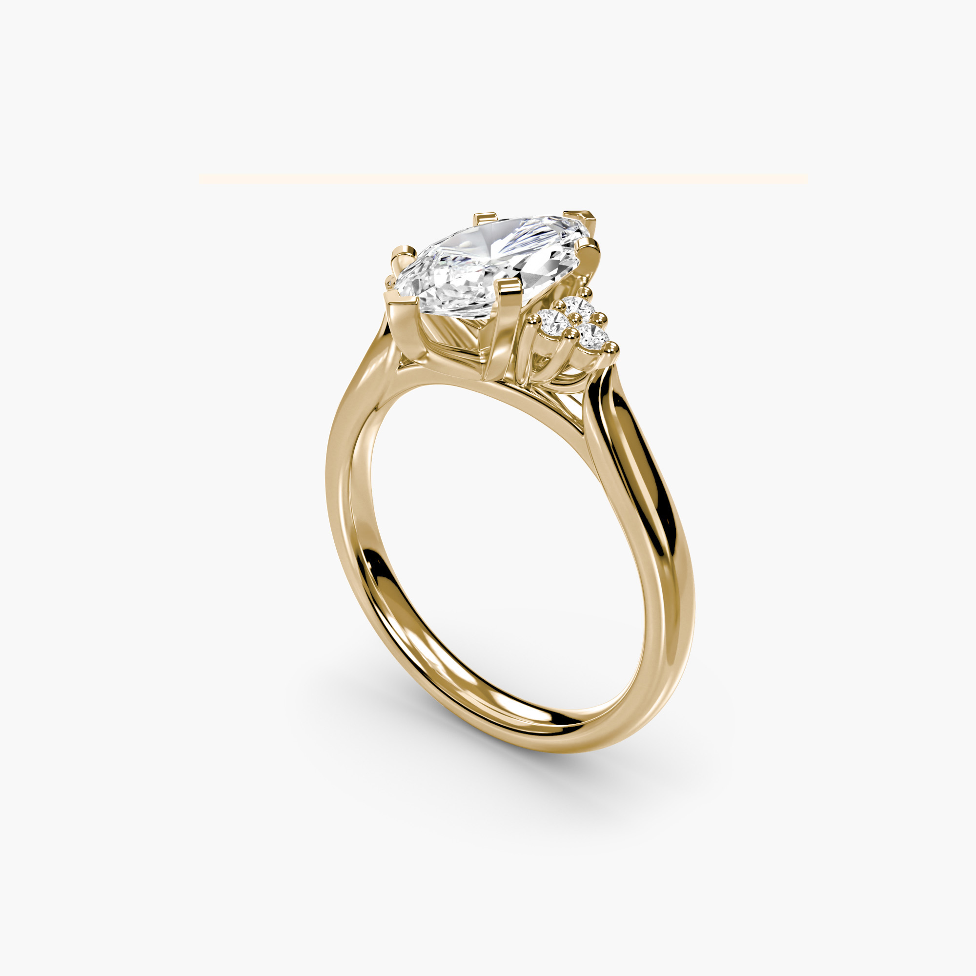 Solitaire with Cluster Shoulders 2 — image 4