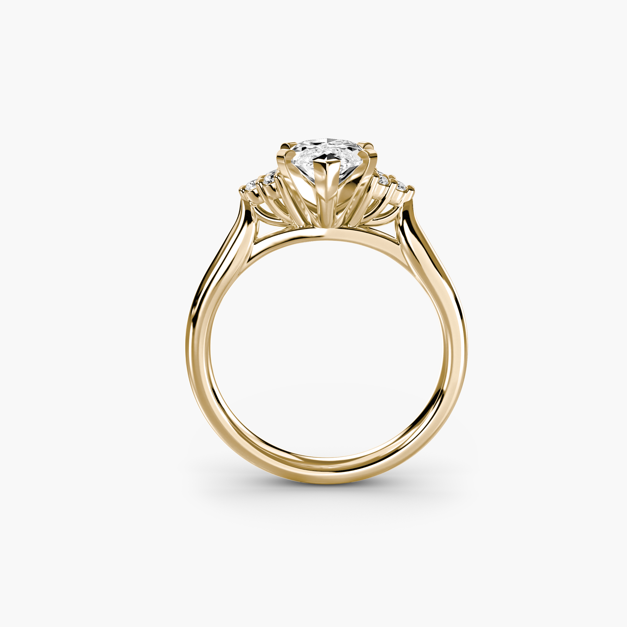 Solitaire with Cluster Shoulders 2 — image 3