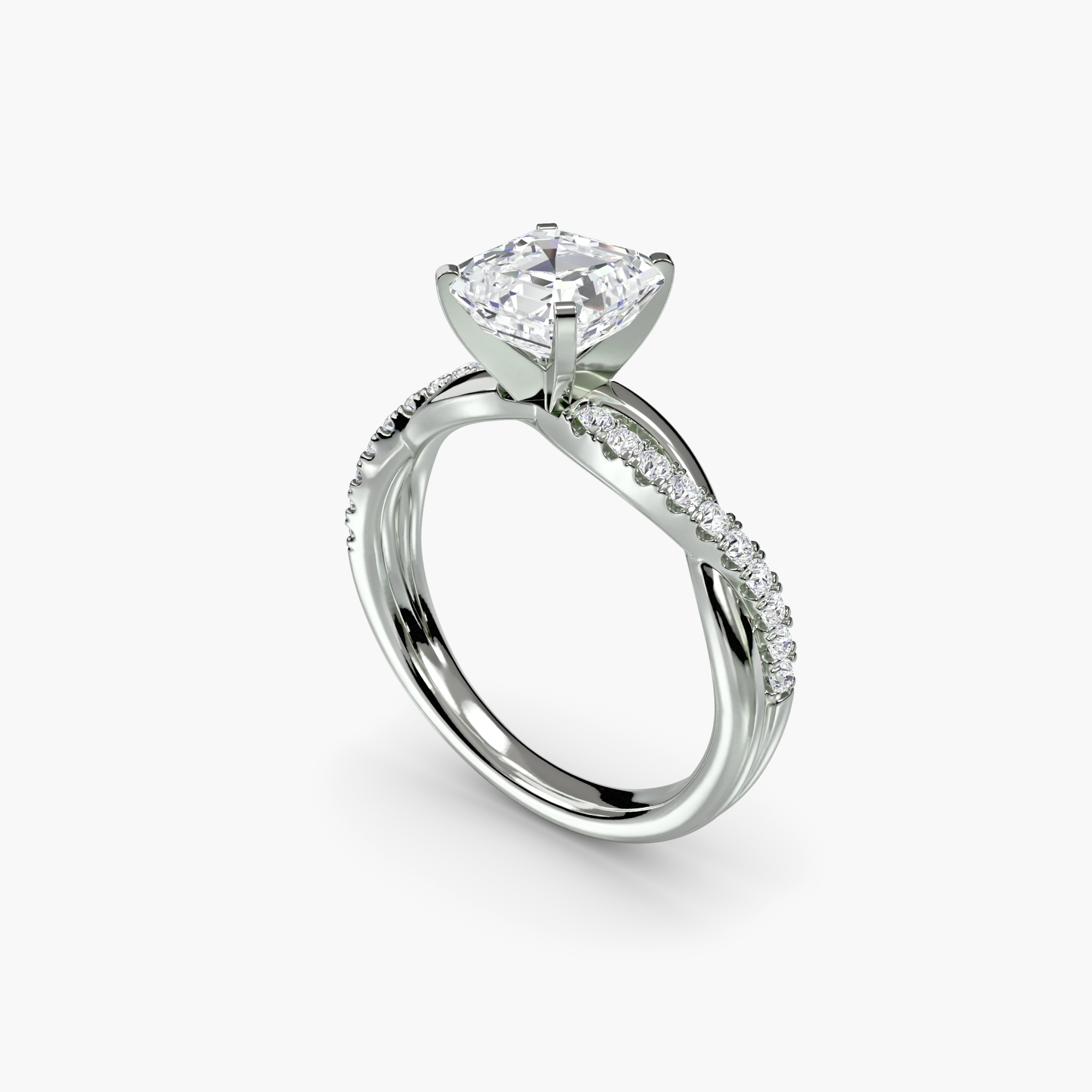 The Emerald Twist Pavé Ring — görsel 4