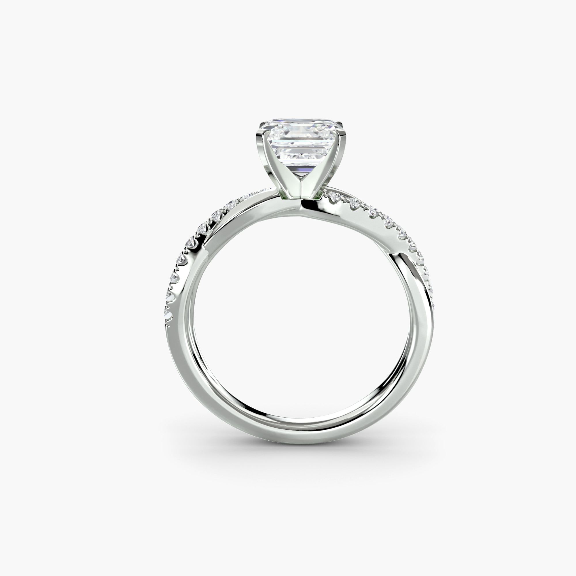 The Emerald Twist Pavé Ring — görsel 3
