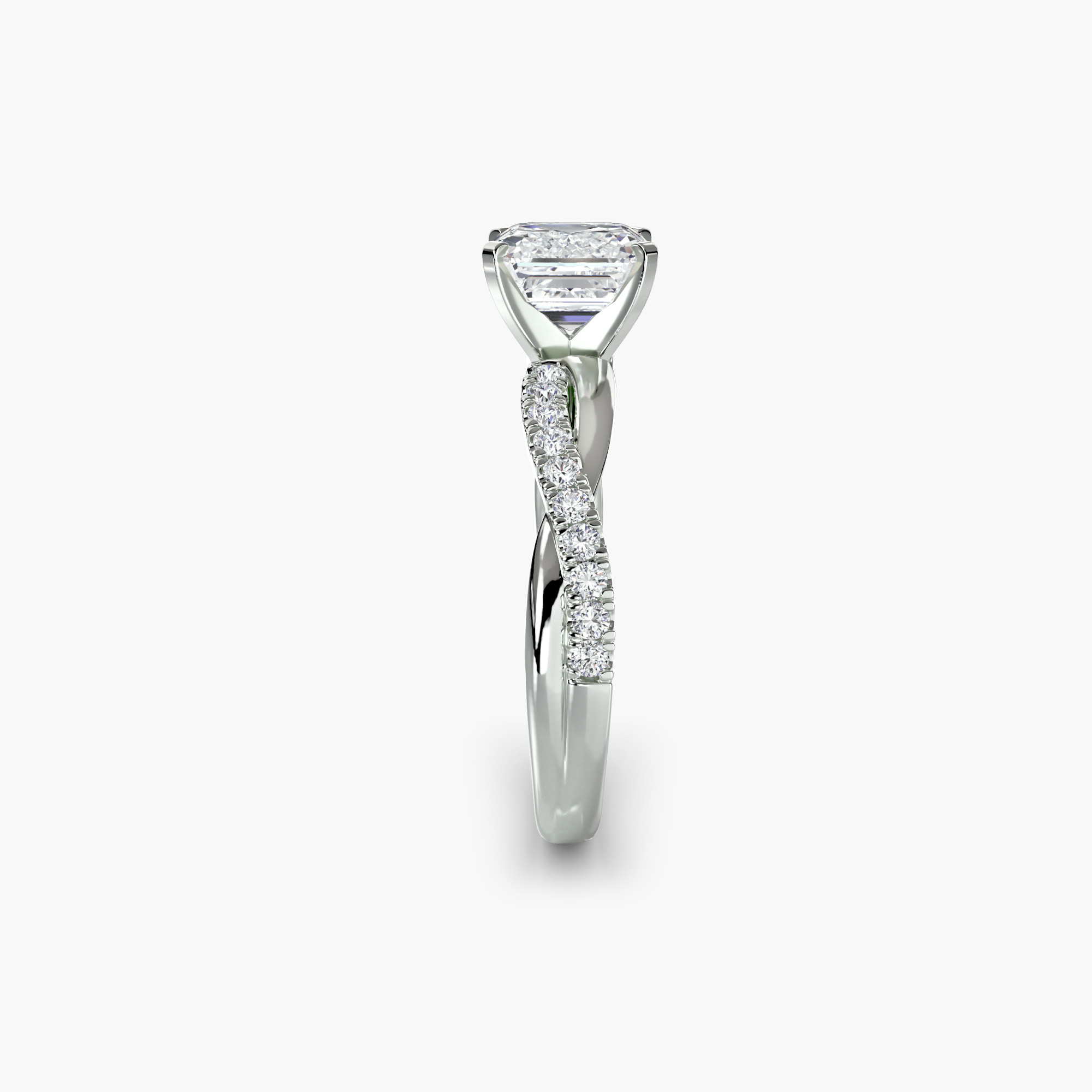 The Emerald Twist Pavé Ring — görsel 2