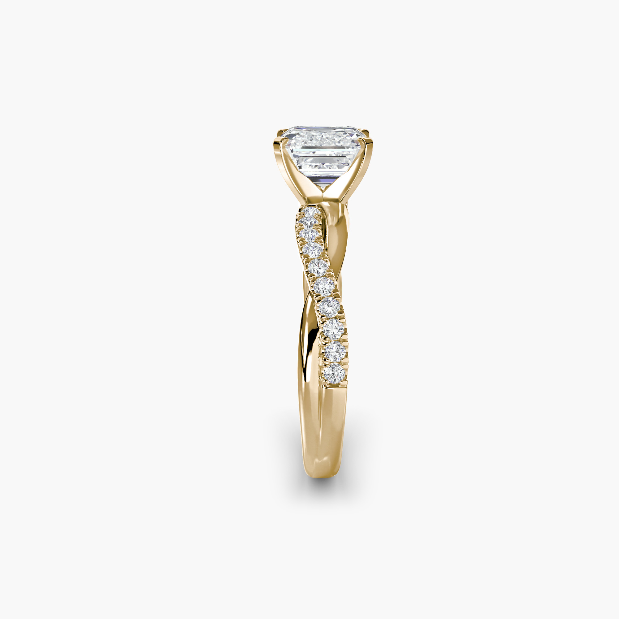 The Emerald Twist Pavé Ring — görsel 2